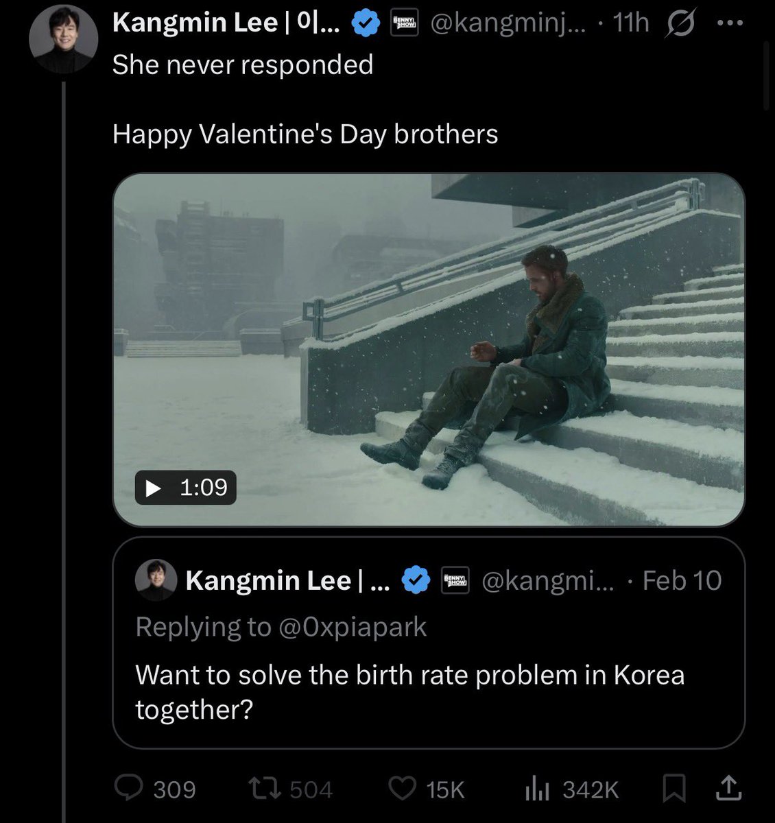 Mind you he’s a 35 y/o Korea man