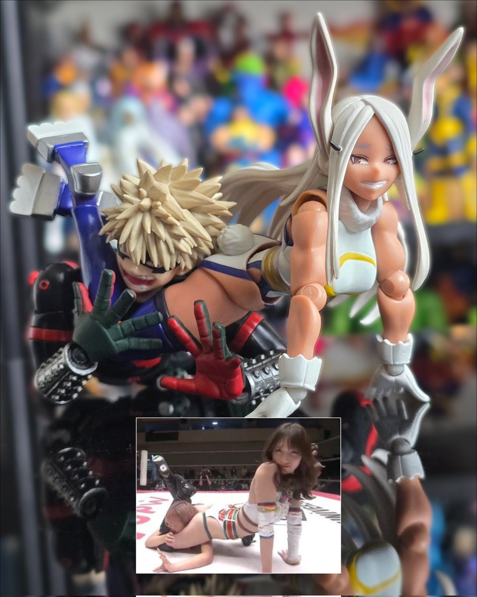 realriorex's tweet image. I was only just introduced to Saki Akai.

#MyHeroAcadamia #mirko #mommy #toyphotography