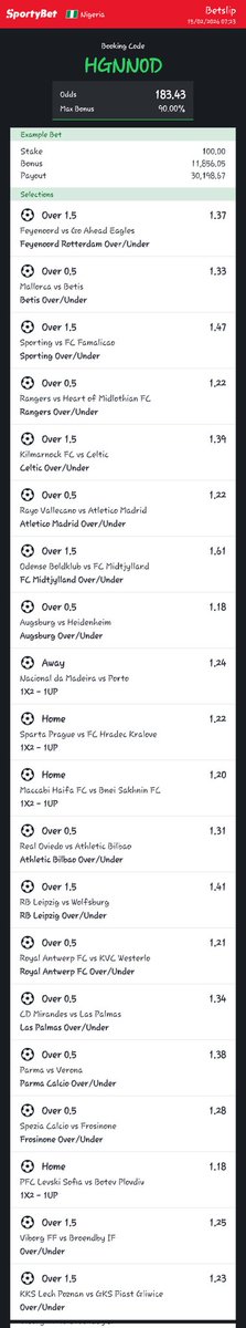 OddsFuel's tweet image. Sunday Picks 🔥 

Code👉🏼👉🏼HGNN0D

@sportingking365 @LouieDi13 @Ada_Daddyya @Kingkuti_ @woozzaabets @BOSSTIPZ22 @BettingTipsMan