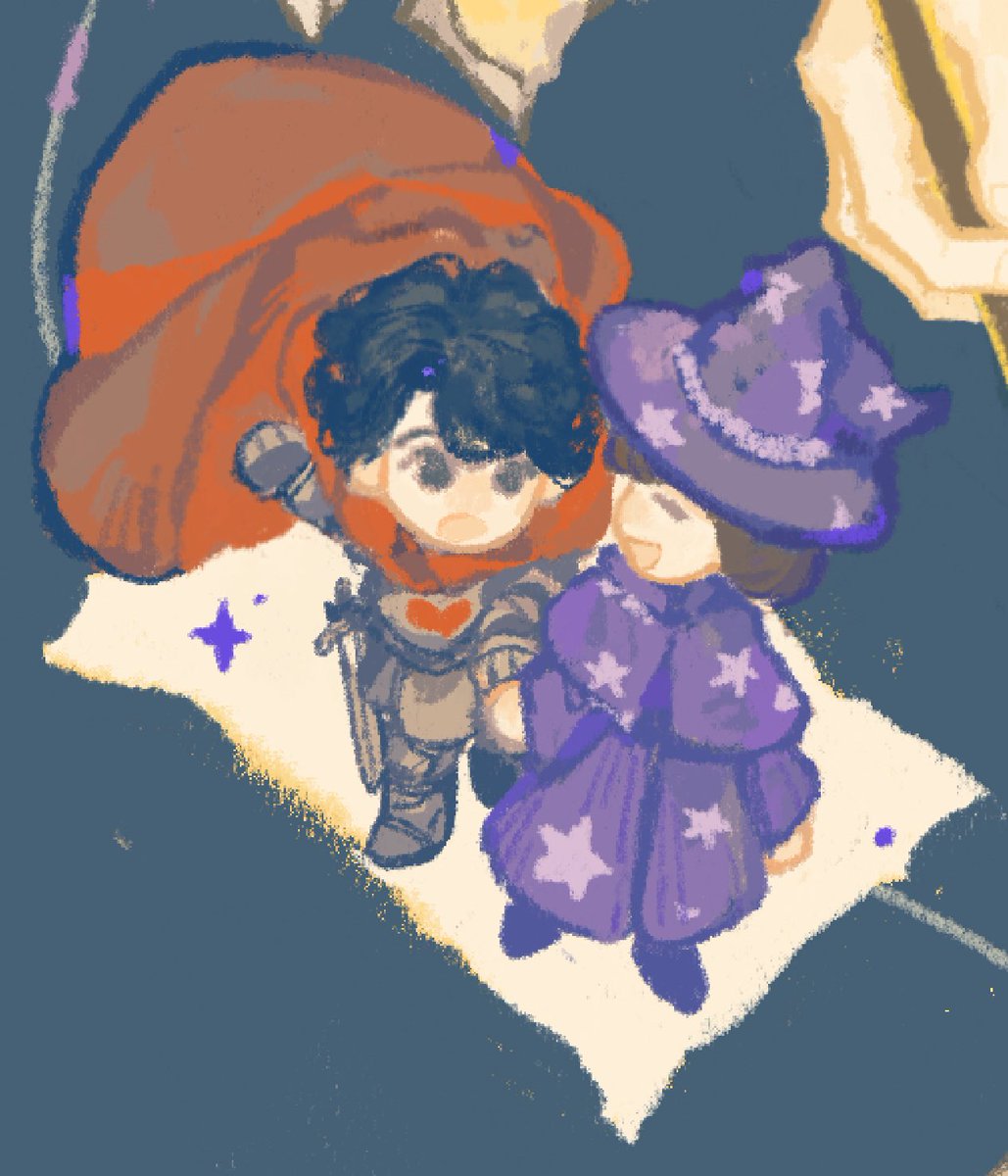 唉其实有一点私心就是、第四季结尾那张小图俩人的手是牵着的，但是不敢完全画出紧握的双手（即使是Will想象中的画作（）然后也有在通过笔触表现随着Will年纪渐长画技逐渐提高画的Mike也越来越像这点、然后我很喜欢这个萌萌的cleradin我要单独放一下