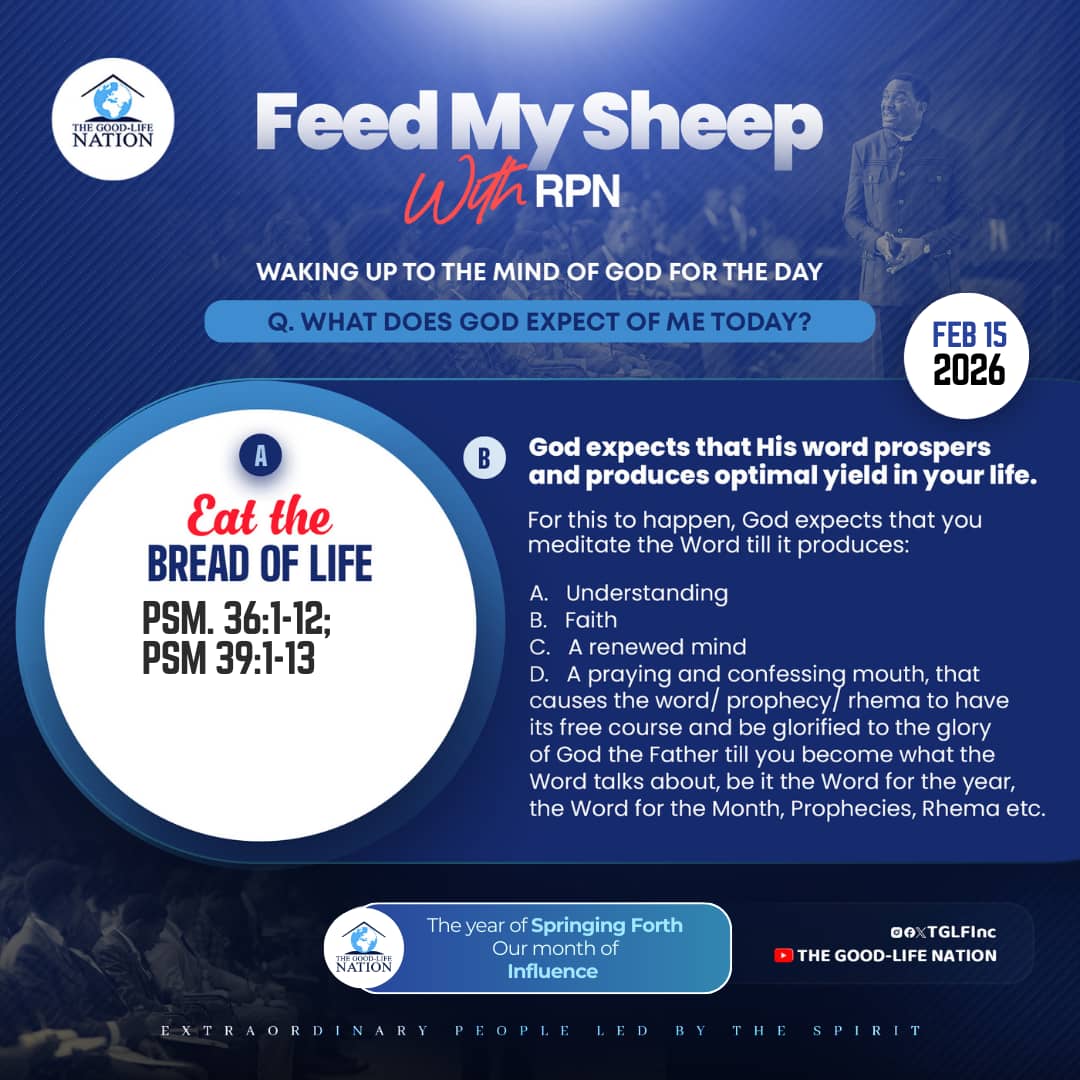 The Word of God never goes to waste especially when it is a Rhema or a Prophecy. -RPN 

#BreadOfLifeWithRPN