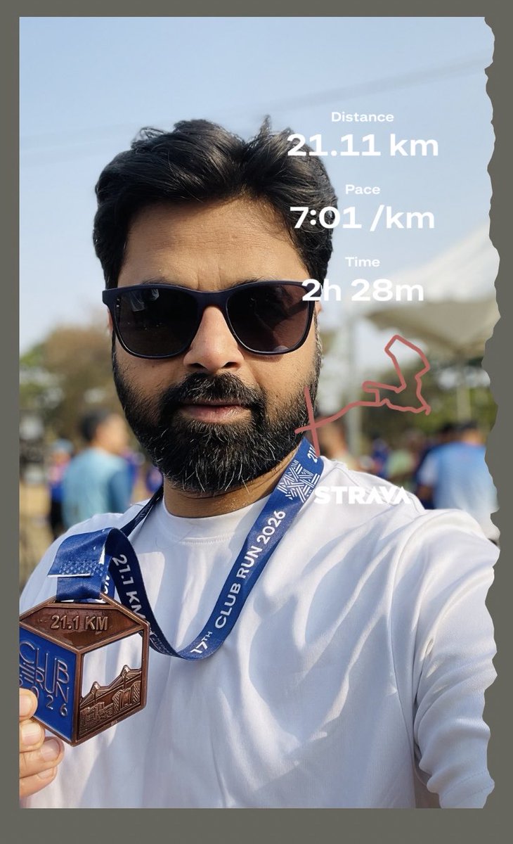 vivmechster's tweet photo. Ran my first Half Marathon today. #Hyderabadrunners #running #ClubRun https://t.co/emS7MIMSCm