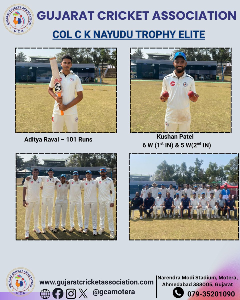 Gujarat Cricket Association (Official) tweet media