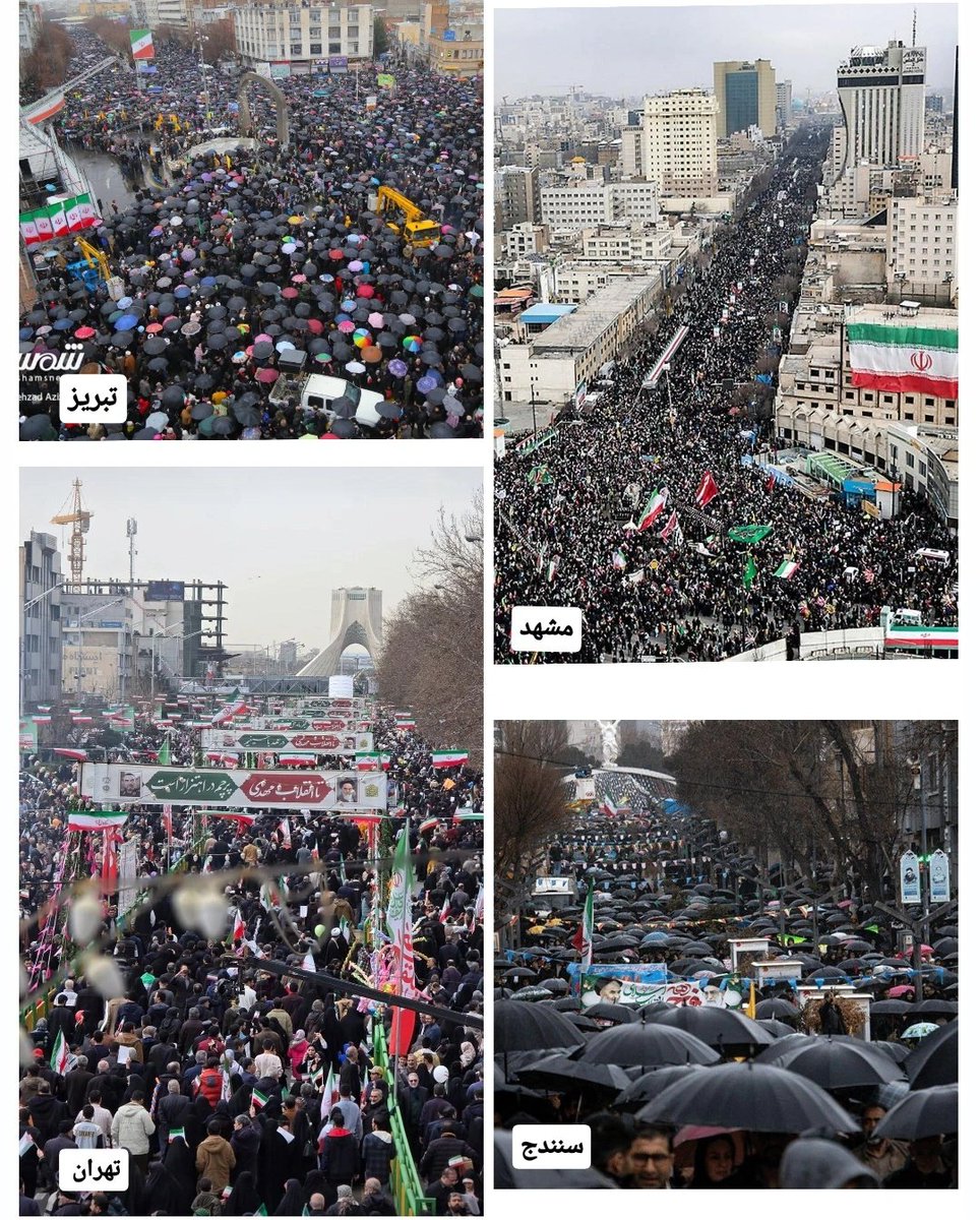 ma_eslami1's tweet photo. بگو نیست! بگو فتوشاپه! بگو هوش مصنوعیه!
ولی اینو بدون انکار حقیقت، نبود حقیقت نیست....
مقایسه کنید جمعیت ما و اونایی که تو #مونیخ فراخوان دادند....
 ۲۵۰ هزار نفر؟! اندازه یه استادیوم آزادی ۷۰ هزار نفری هم جمع نشدید آخه!

#بزرگترین_راهپیمایی_تاریخ_انقلاب https://t.co/ihpdiHaGyP