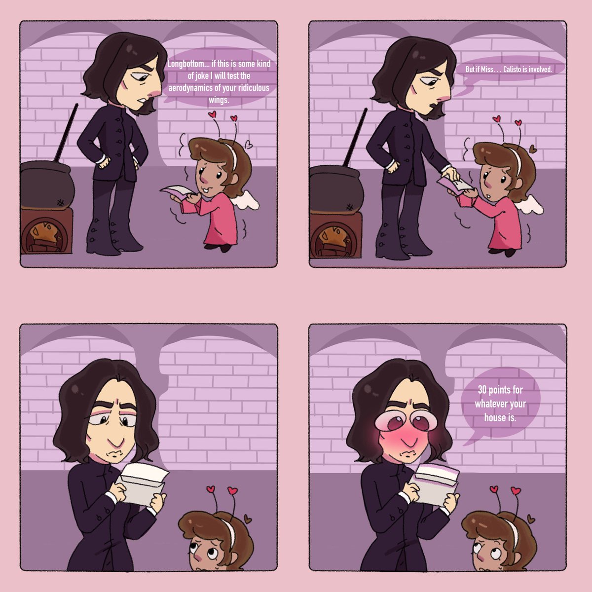 ㅤ۪  𝅄ㅤ ꒰ #SNALISTO  ꒱  ⏤ㅤ  ۪ ୧
ᶻ 𝘇 𐰁. Cupid's Day!ㅤ𐚁  #severussnape #nevillelongbottom  ⋆ ◞
𓈒ㅤ୭ৎ  I did it for fun, sorry for the OOC! ۪ ⠀ׂㅤ.  ͡꒱