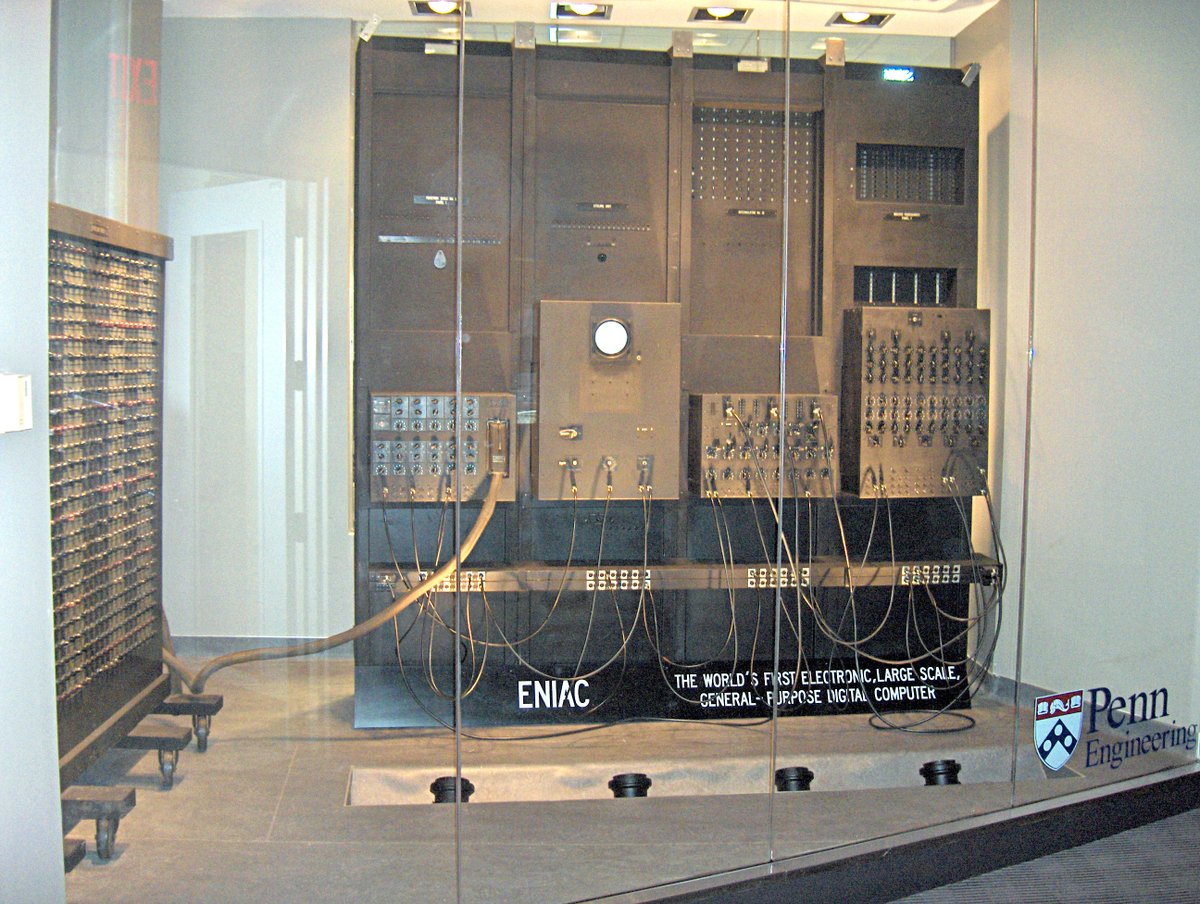 lorraineelizab6's tweet photo. #Otd 1946: The world's 1st general-purpose computer, the ENIAC, was unveiled at @Penn! Huge; not like a🖥️or 💻! 1 of its 6 original programmers was Co. #Donegal's Mathematician Kay McNulty! #WW2, she used it to compute artillery ballistic trajectories for @USArmy! #histedchatie https://t.co/tffaE0r6A6
