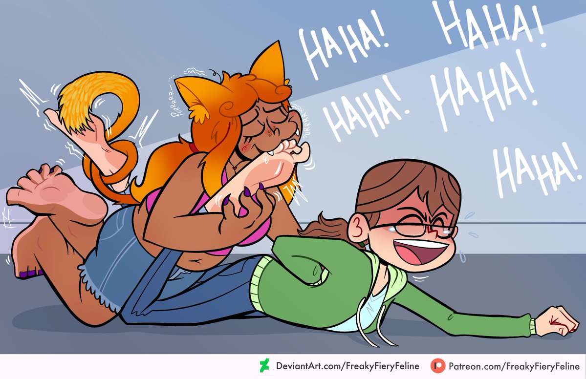 patreon.com/posts/gift-art…

Gift art for <a href="/yourhardnerdco1/">🔞yourhardnerdcollector 🔞</a> 

Faye gets her hands on Janet's feet! We'll be doing a Tickle Community gift art every month, voted on by the folks on DA, so come over and check it out!