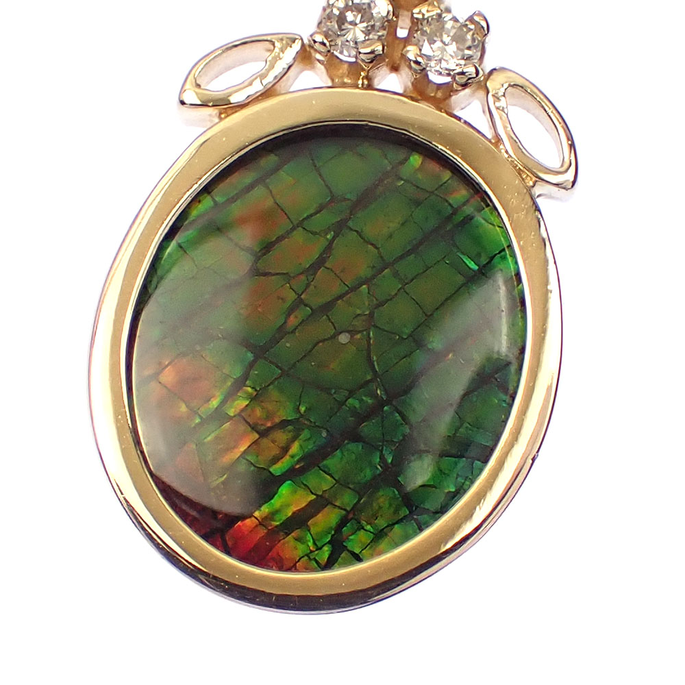 K14YG 石付き ペンダントトップ 2.7g 販売中です✨ 鑑別書が付属してい