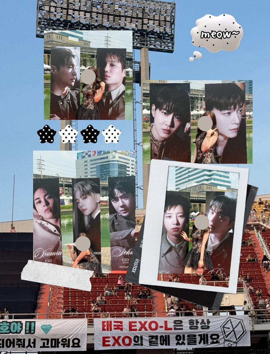 ขึ้นหน้าขึ้นผมแต่เช้า เก็บแบคดรอปเอ็กโซ 9 คนเลยคับ ตกเย็นมาคือแถวราชมังถึงโซล 

✊🏻📦🩶

#.EX9inBKK
#.EXOatSMTOWNBKK