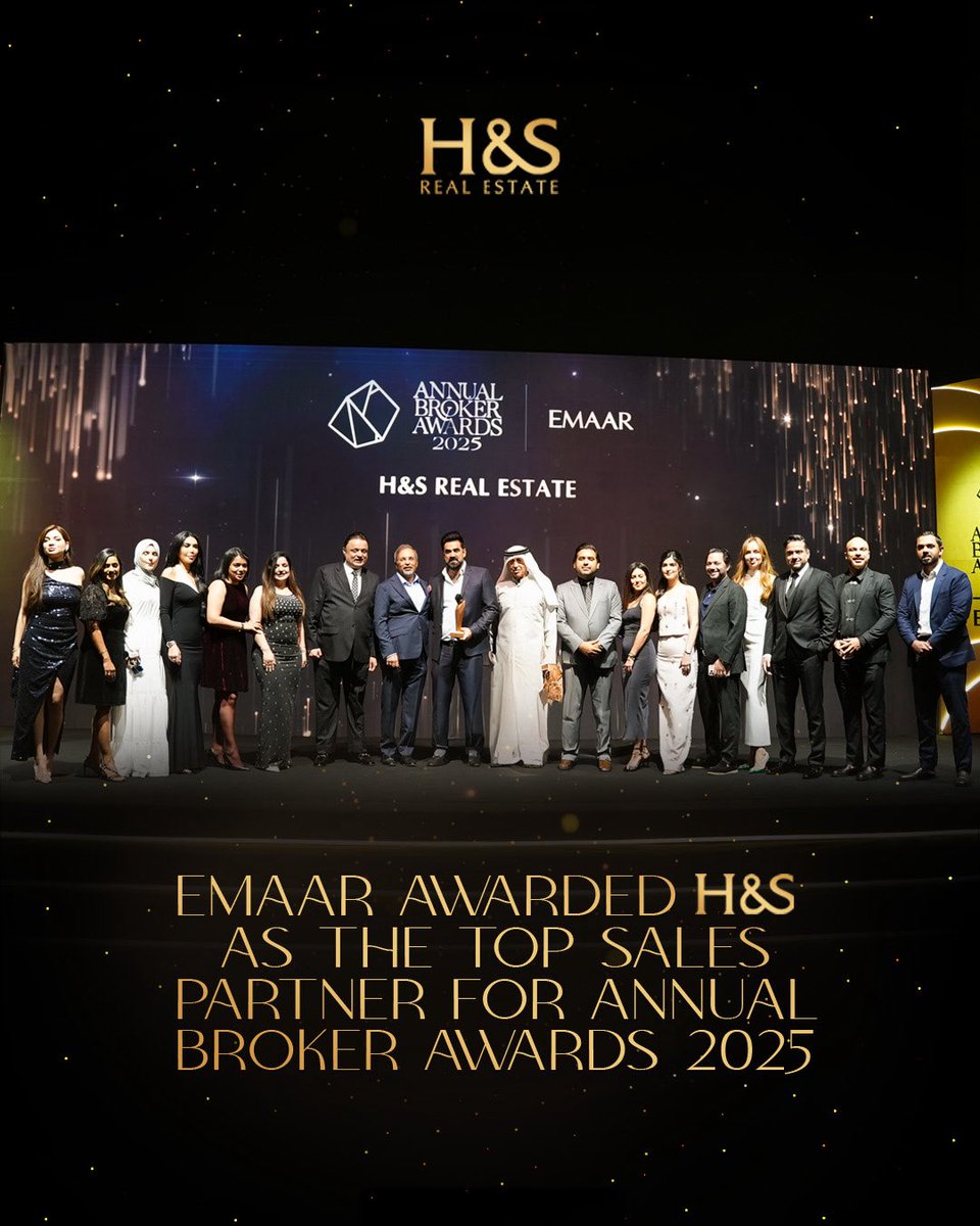 We Did It Again. Like Always. 🏆
EMAAR Awarded H&amp;S as The Top Sales Partner — Annual Broker Awards 2025.
Another year. Another win.
🏆 UAE’s No.1 Top Broker 2016–2025
📞 +971 52 690 2884
🌐 hsproperty.ae
Making dreams a reality. ✨
#HSRealEstate #EmaarAwards