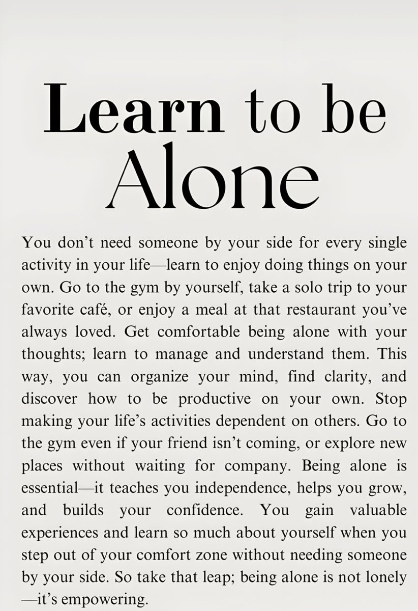 Wordofwise_'s tweet photo. Learn to be Alone. https://t.co/DAZgKJYnD6