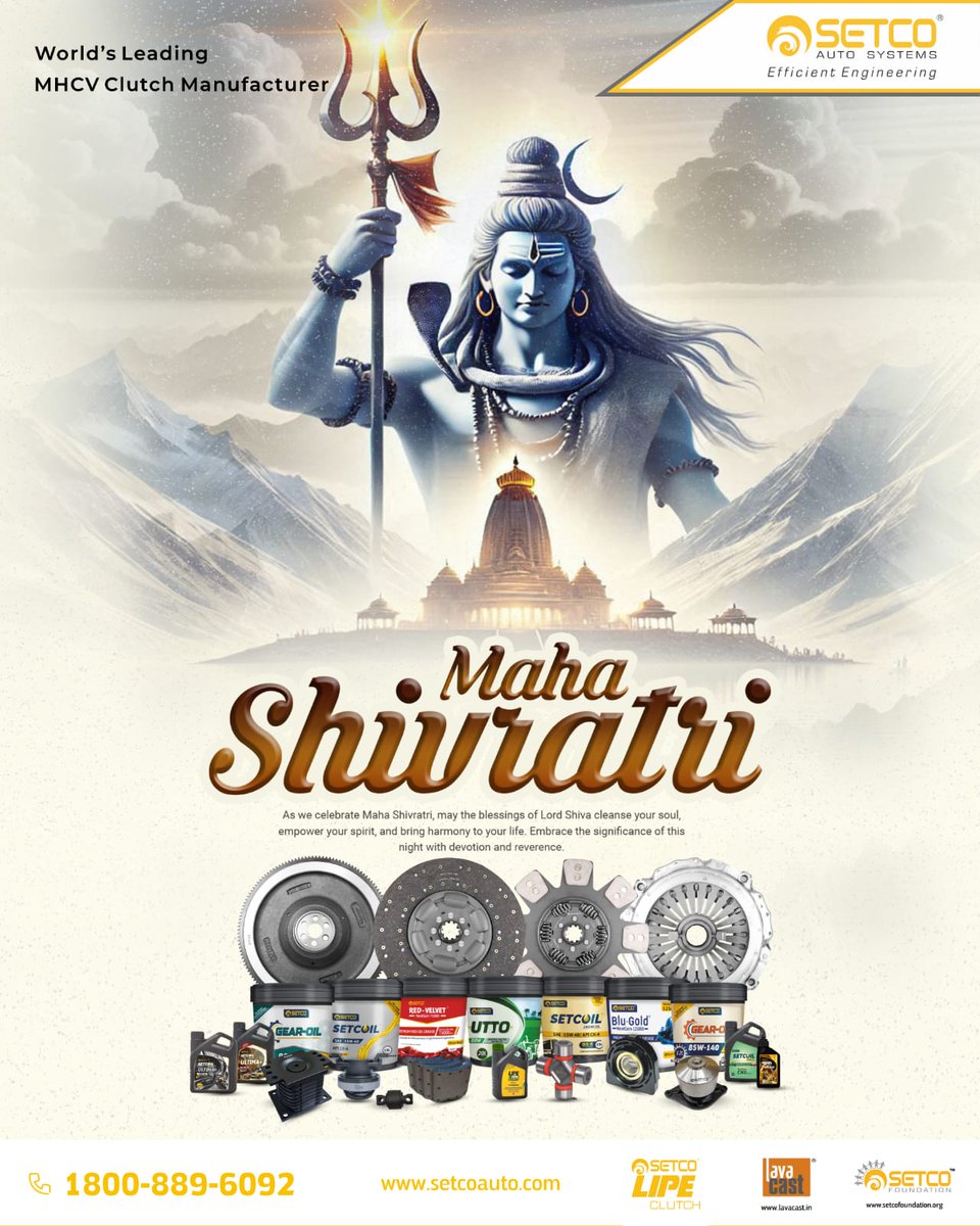 SetcoAuto's tweet photo. In the silence of the mountains, in the rhythm of devotion, lies the power of Mahadev.
May this Maha Shivratri bring resilience to your spirit and smooth journeys ahead.
Setco wishes you strength that lasts and faith that leads.
#SetcoAutoSystems #MahaShivratri #SetcoLIPE https://t.co/BnC4OYNKLR