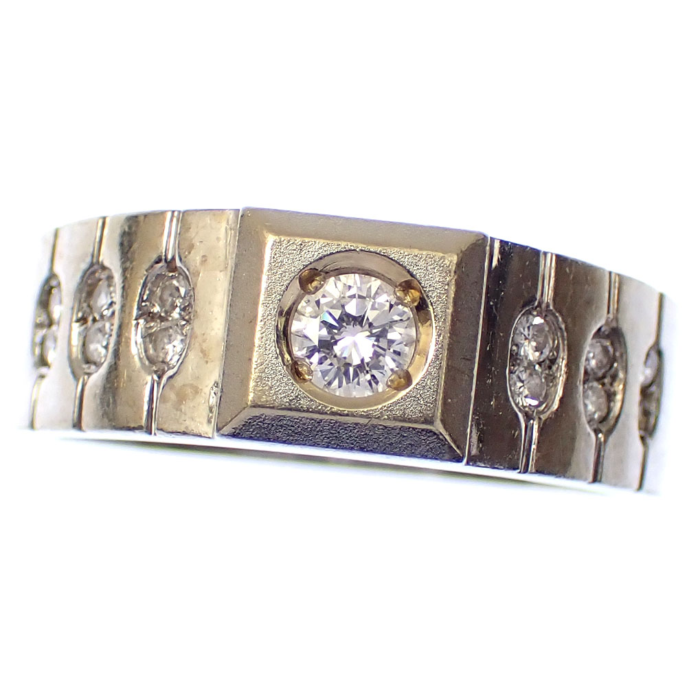 K14WG ダイヤモンド リング 6.1g 販売中です✨ 全体的にキズや変色が