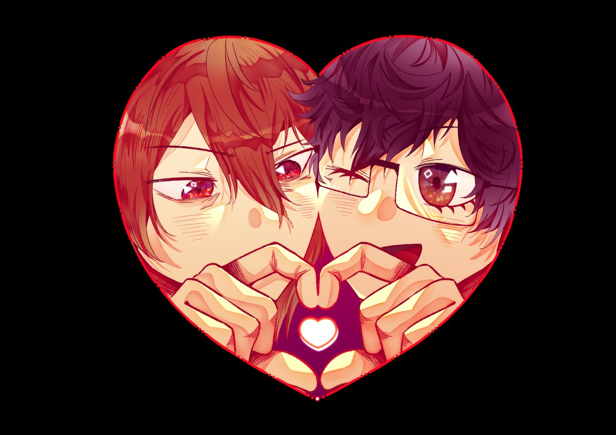 Bit late valentines day from Akeshu

(tried new rendering style and think ima stick with it
#akeshu #persona5royal #goroakechi #renamamiya