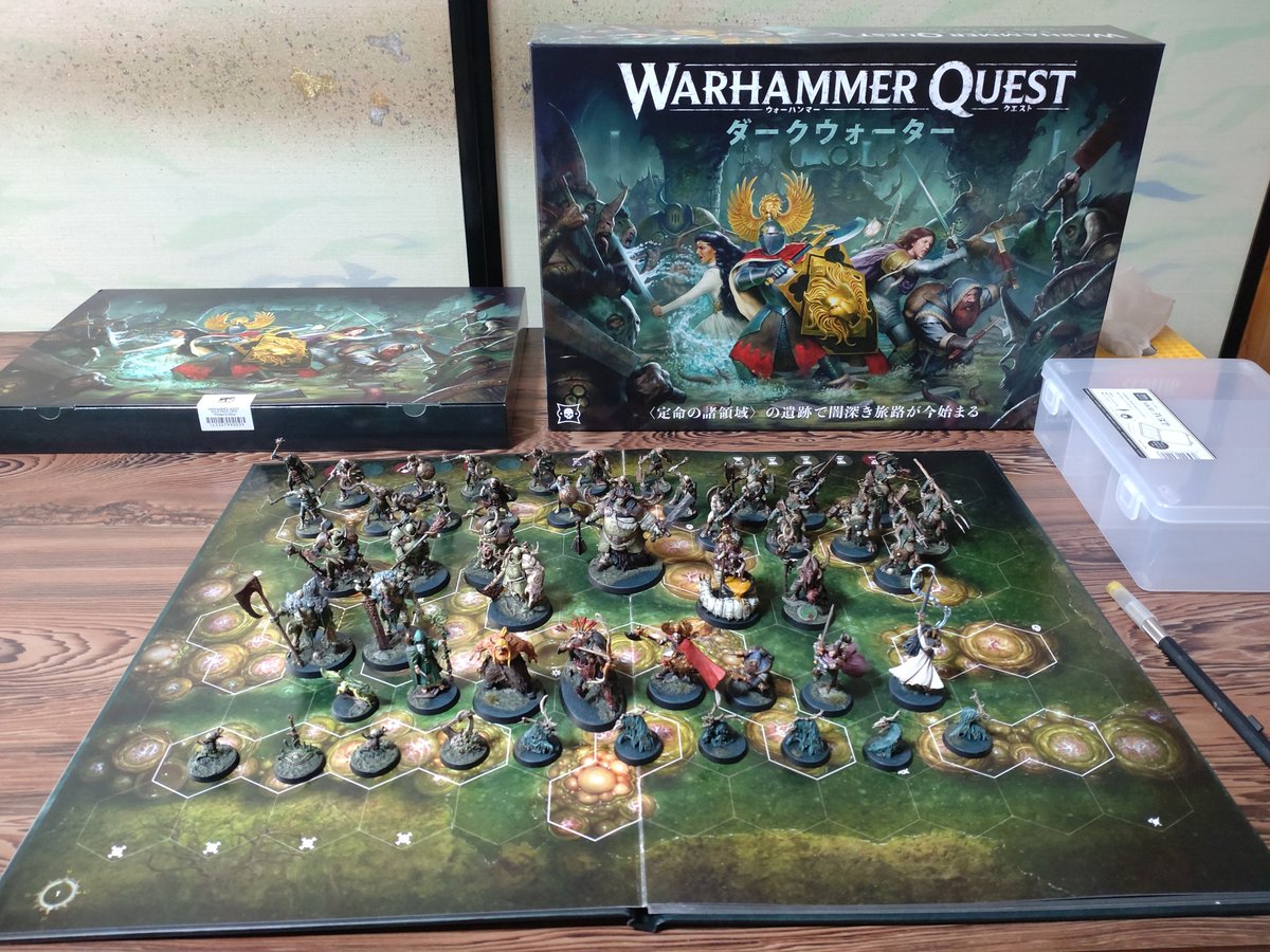 ダークウォーターのミニチュア全49体完成!! いよいよ遊び始めます