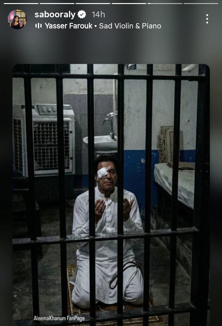 اداکارہ صبور علی نے بھی عمران خان کے حق میں انسٹاگرام اسٹوری لگا دی