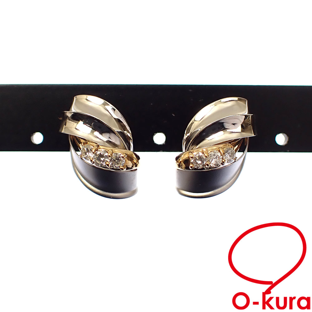 K18YG/Pt900 ダイヤモンド ピアス 2.7g 販売中です✨ ゴールド