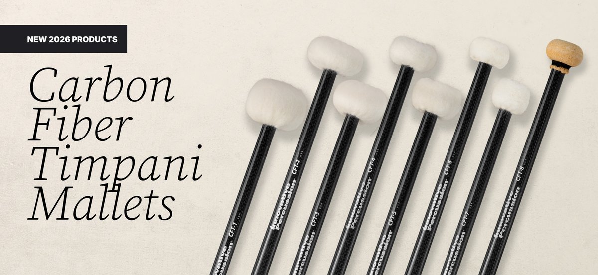 2026 Innovative Percussion新商品のカーボンファイバーティンパニマレットそしてラタンシリーズがJPCで今なら試奏可能🥁

軽くて太めの音が特徴のカーボンファイバーシャフトマレットを是非お試しください👍

#innovativepercussion #イノベイティブパーカッション　#ジャパンパーカッションセンター