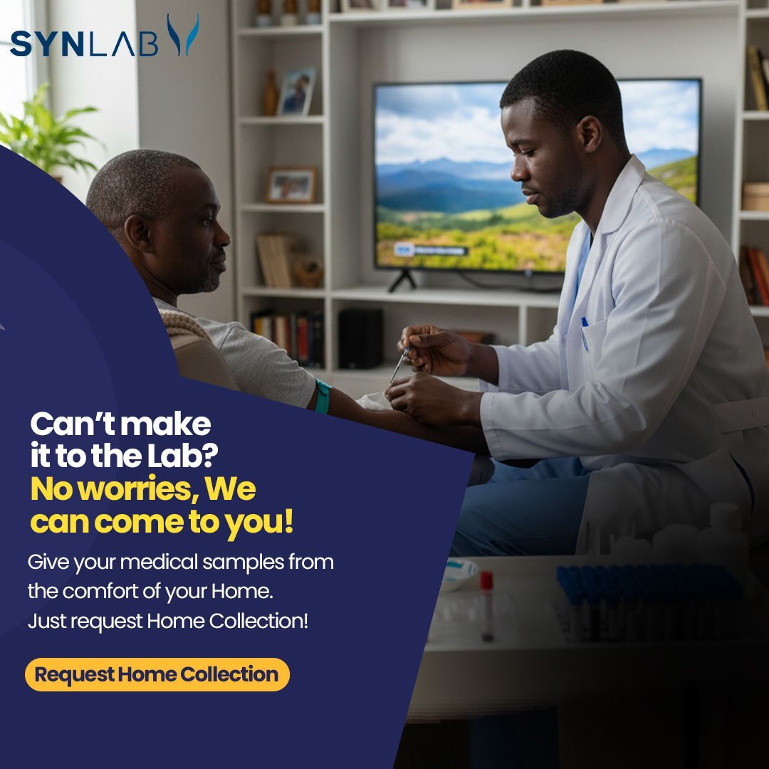 SynlabNG's tweet photo. Can't make it to the lab? No worries, we'll come to you! Give your medical samples from the comfort of your home with SYNLAB's Home Collection service.
📱 WhatsApp +2348104607653
📞 Call +2347000796522
💻 Visit https://t.co/otDI8qnzqe  to book a test 
#HomeCollection #LabAtHome https://t.co/oGBF66qhXf