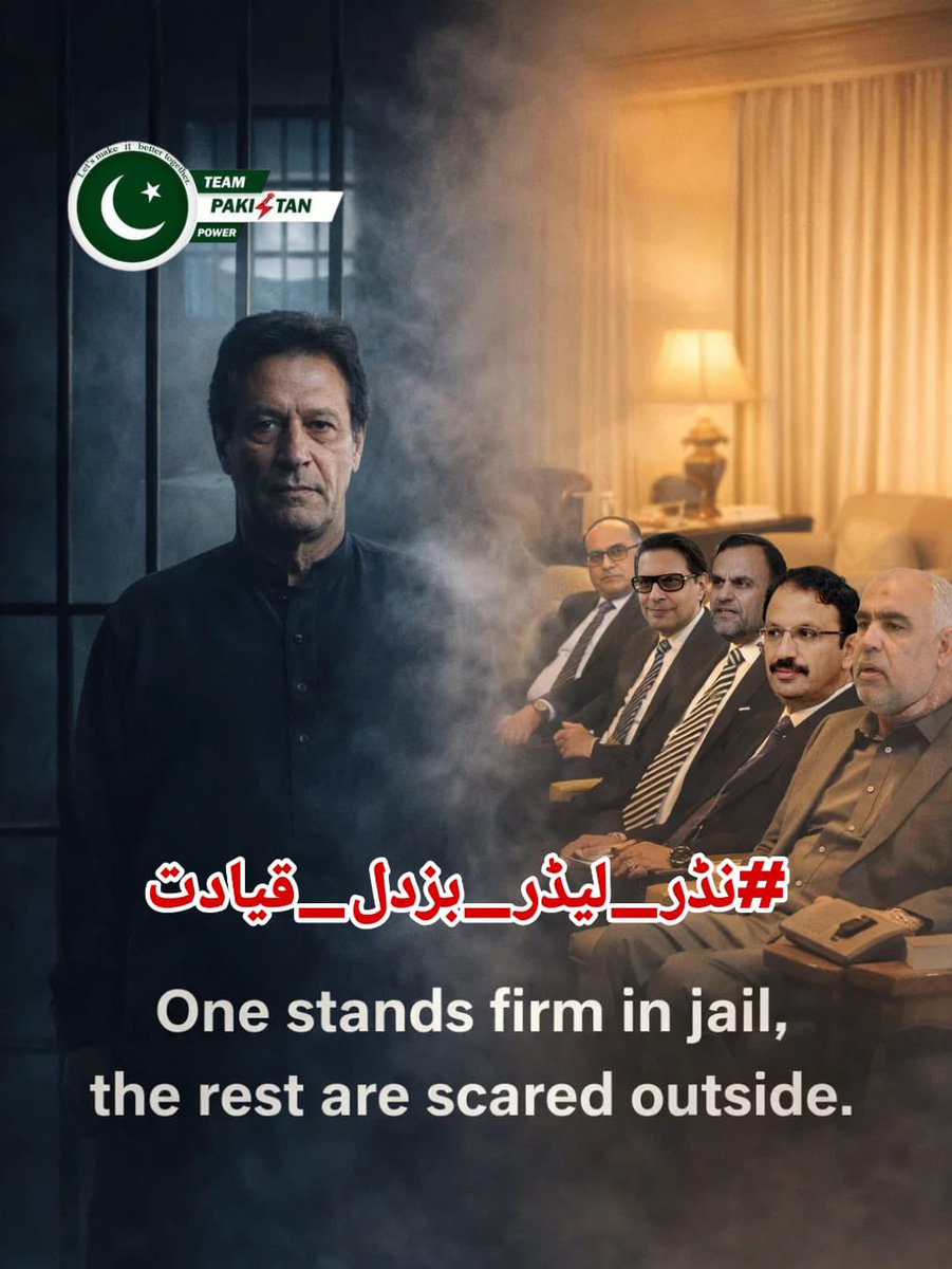 I <a href="/PtiNalim/">Neelam khan 🐦</a> Know the consequences of inaction: hesitant leaders will lose credibility, and the people may move independently if clear guidance is not provided urgently.
#نڈر_لیڈر_بزدل_قیادت
<a href="/TeamPakPower/">Team Pakistan Power</a>