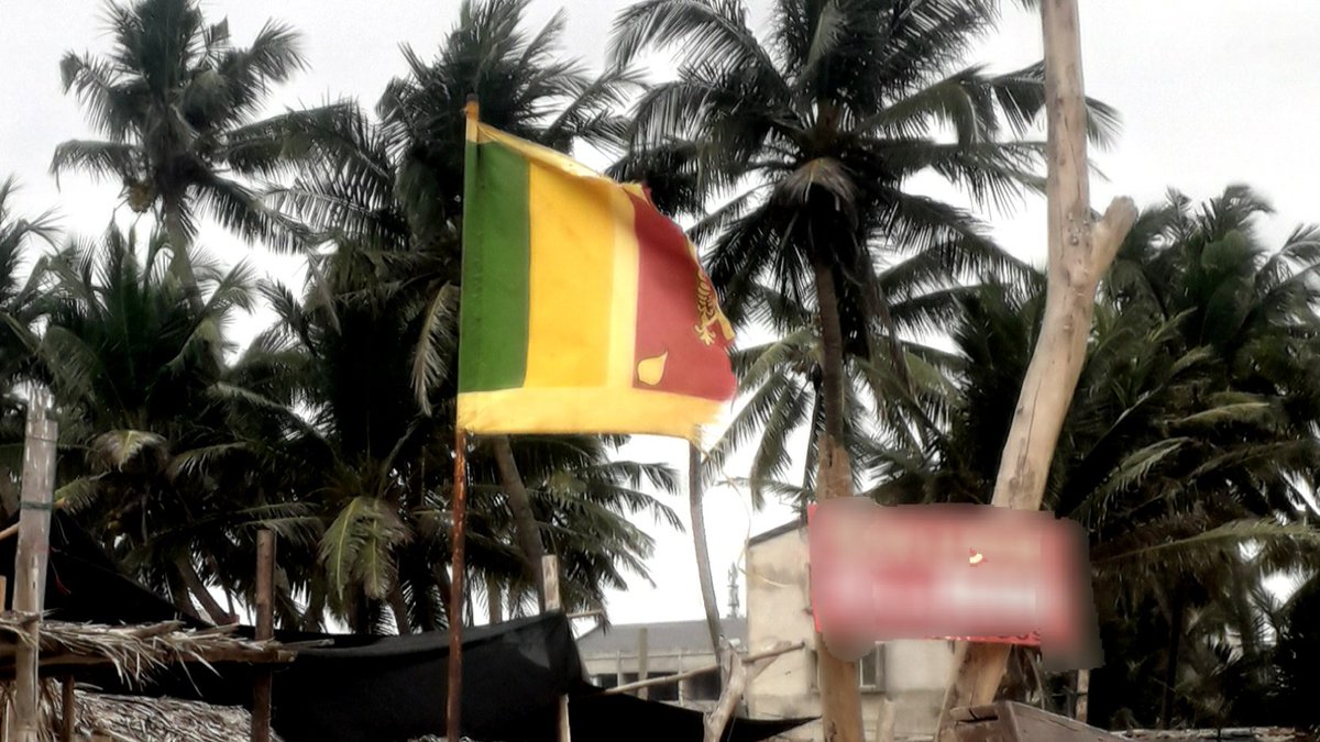 The fate of Sri Lanka's National flag a week after Independence Day celebrations: In beach hotels, restaurants, or anywhere else, never leave the national flag flying until heavy winds have torn it apart and ruined it completely. Please stop buying cheap, low-quality flags.