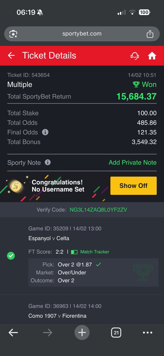 Soloto58Solomon's tweet photo. Yesterday was so good @SportyBetNG #fypviraltwitter https://t.co/UVpsB5QYoD