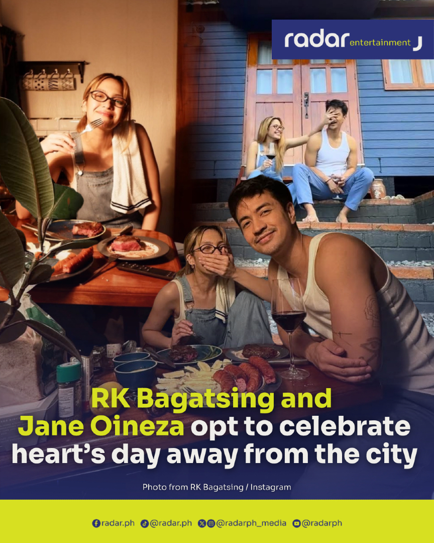 LOVE, SIMPLICITY, AND GOOD WINE ❤️

Unlike many celebrity couples who marked Valentine’s Day with grand, over-the-top gestures, longtime partners RK Bagatsing and Jane Oineza chose a quieter, more intimate celebration away from the city.

The two spent the day cooking together,