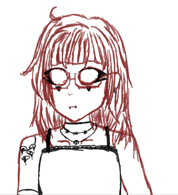 mey_lines's tweet photo. it has been roughly a year and a half since i drew.

"self-portrait" of when i get piercing and tattoo money https://t.co/hhx6Xpr0ci