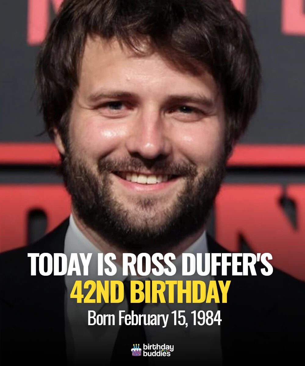 Cheers to Ross Duffer on turning 42! 🎉 Co-creator of Stranger Things, master of twists, and proof that imagination only gets better with age. Here’s to more epic stories ahead! 🥳