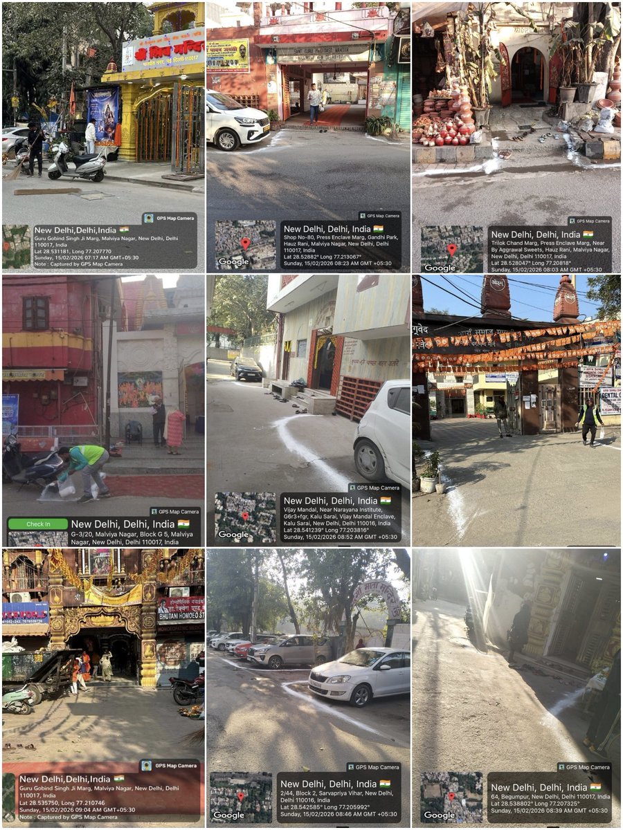 आज महाशिवरात्रि के पावन अवसर पर वार्ड नं. 149, मालवीय नगर के अंतर्गत आने वाले सभी मंदिरों में विशेष स्वच्छता अभियान चलाया गया। मंदिर परिसर की समुचित साफ-सफाई करवाई गई तथा चूना कार्य संपन्न कराया गया, ताकि श्रद्धालुओं को स्वच्छ, सुरक्षित एवं सुव्यवस्थित वातावरण प्राप्त हो सके।