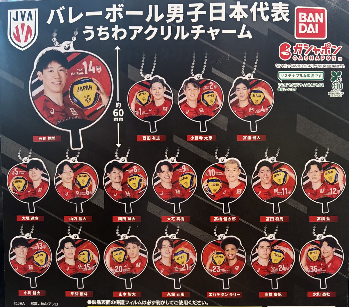 2/15（日）📢 🙇完売のお知らせ🙇 ❎バレーボール男子日本代表 うちわ