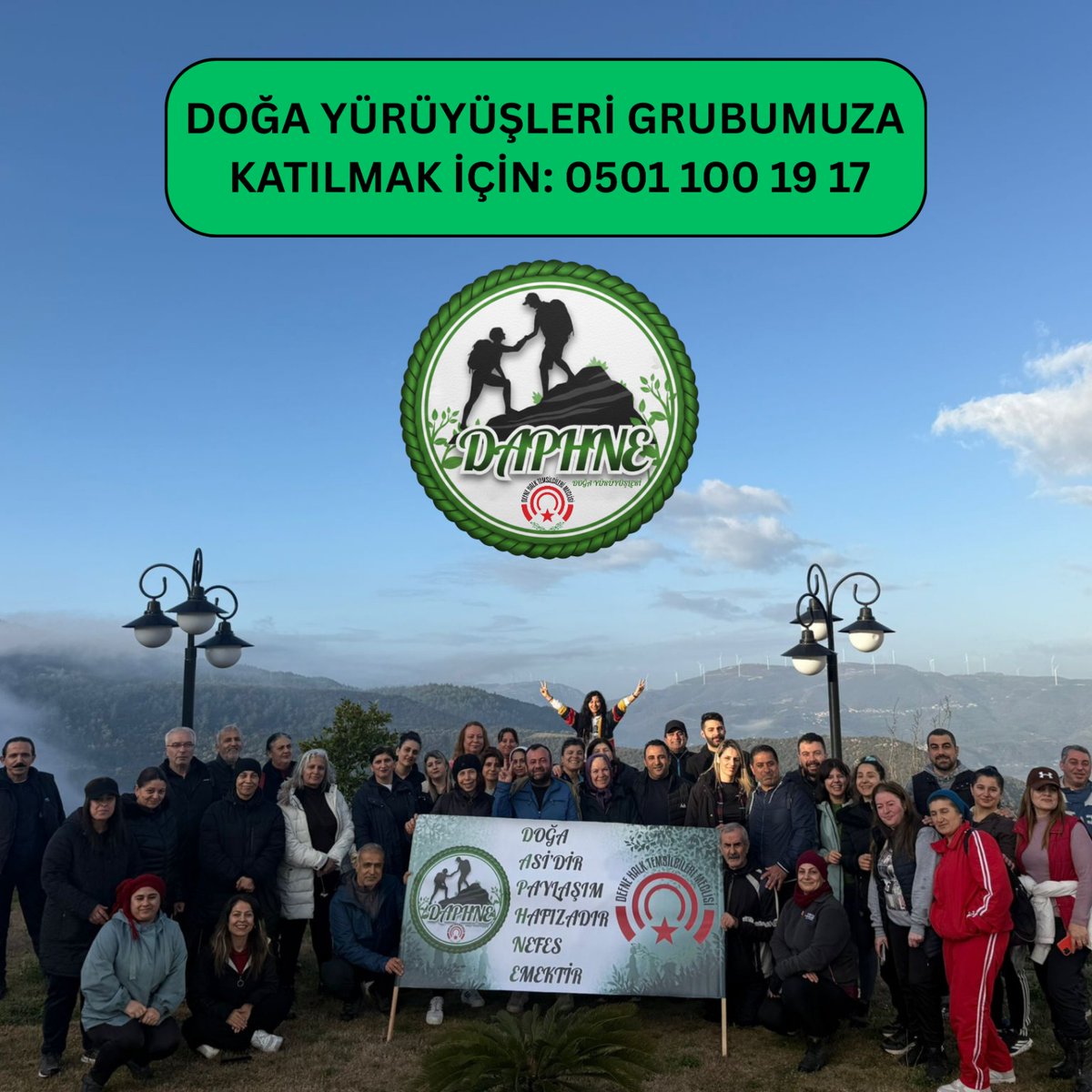 defnehalkmeclis's tweet photo. Her Pazar sabahı birlikte yürüyerek oluşturduğumuz DAPHNE Doğa Yürüyüşleri grubumuza katılmak için mesaj atınız: 0501 100 19 17 https://t.co/SWRRhAVeyr