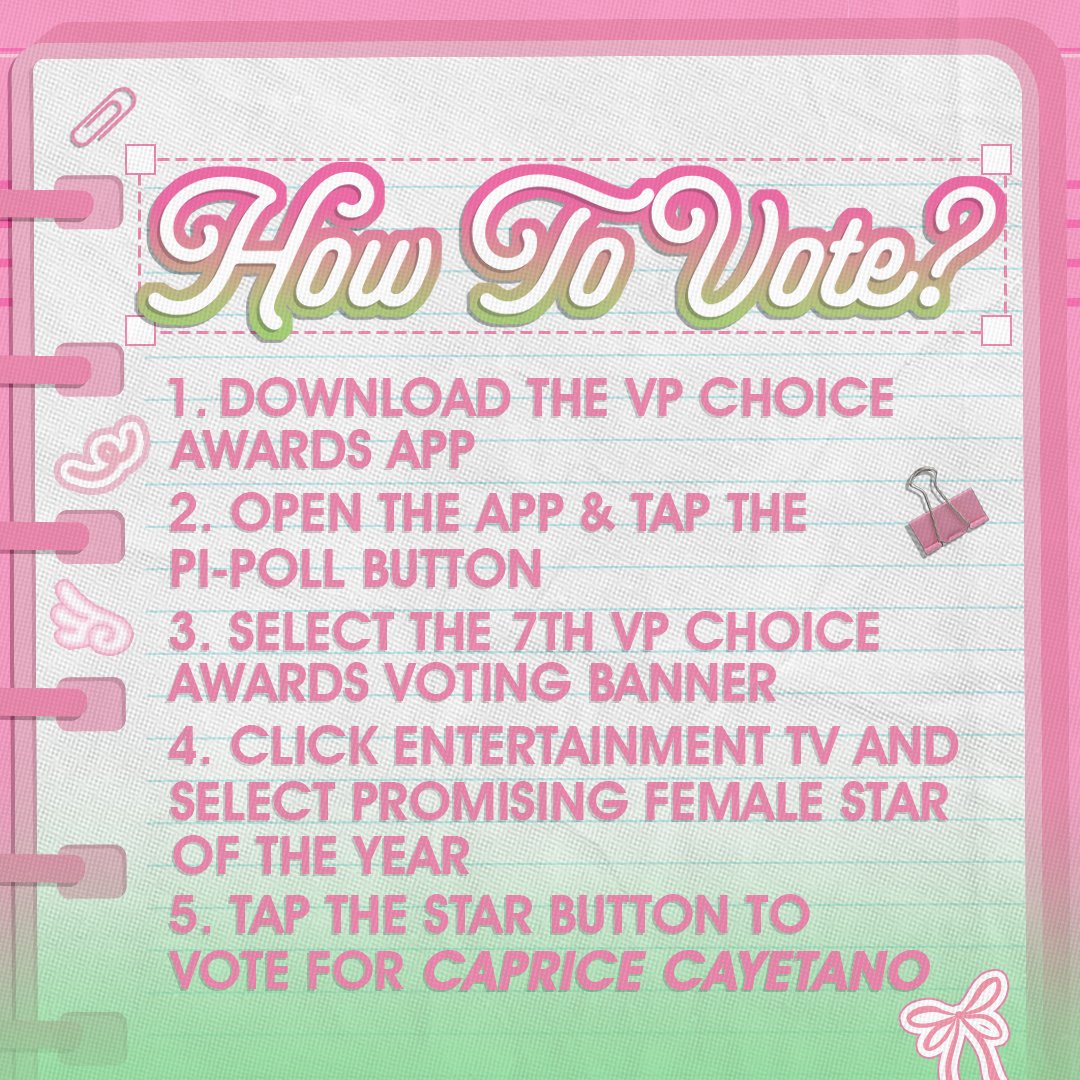 𝐄𝐘𝐄𝐒 𝐇𝐄𝐑𝐄 𝐂𝐀𝐏𝐌𝐀𝐓𝐄𝐒 🗣️!

We are thrilled to share that Caprice Cayetano has been officially nominated for Promising Female Star of the Year at the VP Choice Awards! 🌟

Voting is now officially open and will run until March 14, 2026. As we enter this important