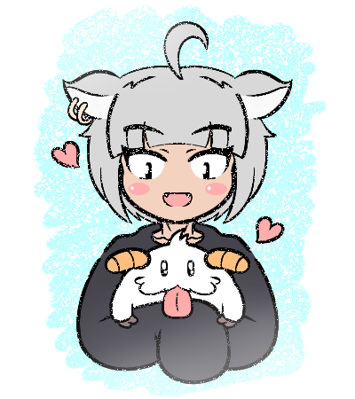 魔豆腐ちゃん(@madofu111)とポロちゃん 