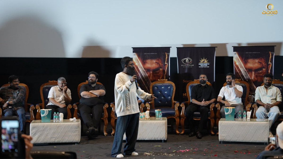 amb_cinemas's tweet photo. A golden title and teaser launch of the 50th film of @loosemada_yogi named #King graciously unveiled by the beloved #ShivarajKumar 🤩🌟 

#TitleLaunch #TeaserLaunch #YOGI50 #AMBBengaluru #AMBCinemas https://t.co/jAxntuKFNI