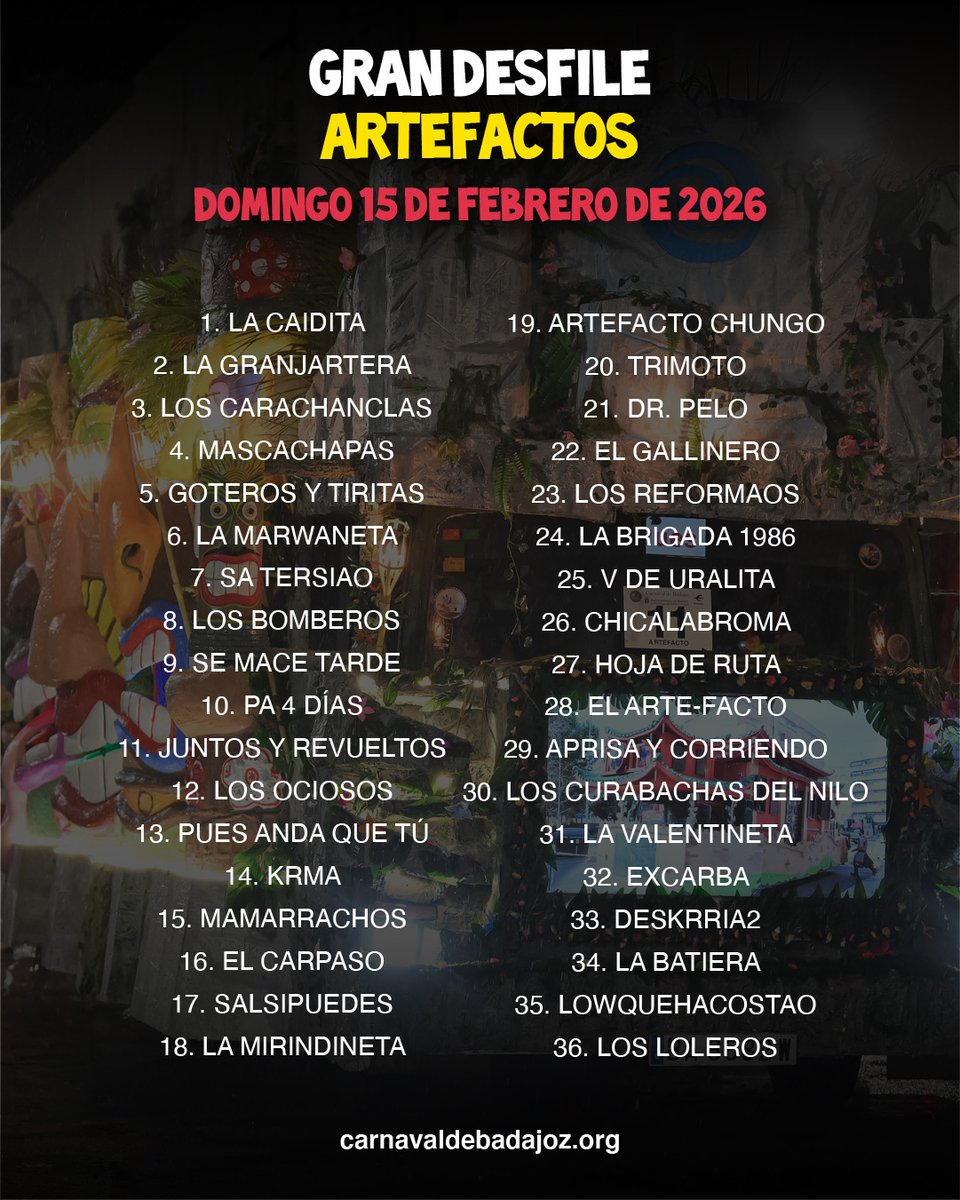 CarnavalBJZ's tweet photo. Hoy es el día esperado, el día del Gran Desfile del #carnavaldebadajoz 

"Otro carnaval 
La luz que tiene un pasodoble 
La luz que estalla e ilumina a cada comparsa
La luz más bella que ilumina las noches de febrero 
La luz que tiene el veneno 
De cada carnavalero" https://t.co/sIWzffx0Vp