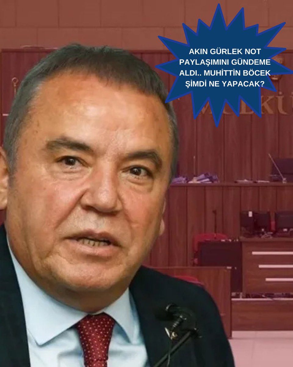 Adalet Bakanı Akın Gürlek, tutukluların avukatları aracılığı ile not göndermesine yönelik çalışma yapılacağını söyledi. Gürlek’in açıklamaları, “Sık sık not paylaşan Muhittin Böcek şimdi ne yapacak?” sorusunu akıllara getirdi.

varishaber.com.tr/haber/akin_gur…