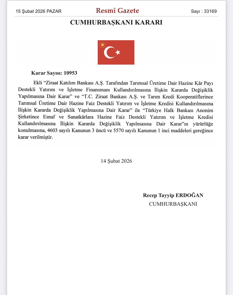EmreCaliskan_50's tweet photo. Önemli Duyuru! 

Geçtiğimiz günlerde gündeme taşıdığımız, üreticilerimizin kredi kullanımlarında karşı karşıya kaldığı SGK ve vergi borcu kaynaklı kesinti sorunu, Cumhurbaşkanımız Sayın Recep Tayyip Erdoğan’ın yayımladığı karar ile çözüme kavuşmuştur.

Yeni düzenlemeyle birlikte; esnaf ve çiftçilerimizin kullanacağı nakdi kredilerde kesinti oranı %25 ile sınırlandırılmış, ayni (mal alımı) kredilerinde ise herhangi bir kesinti uygulanmaması kararlaştırılmıştır.

Üreticimizin yükünü hafifleten, esnafımızın ve çiftçimizin finansmana erişimini kolaylaştıran bu önemli kararın hayırlı olmasını diliyor; sürecin yakından takipçisi olmaya devam edeceğimizi ifade ediyorum.