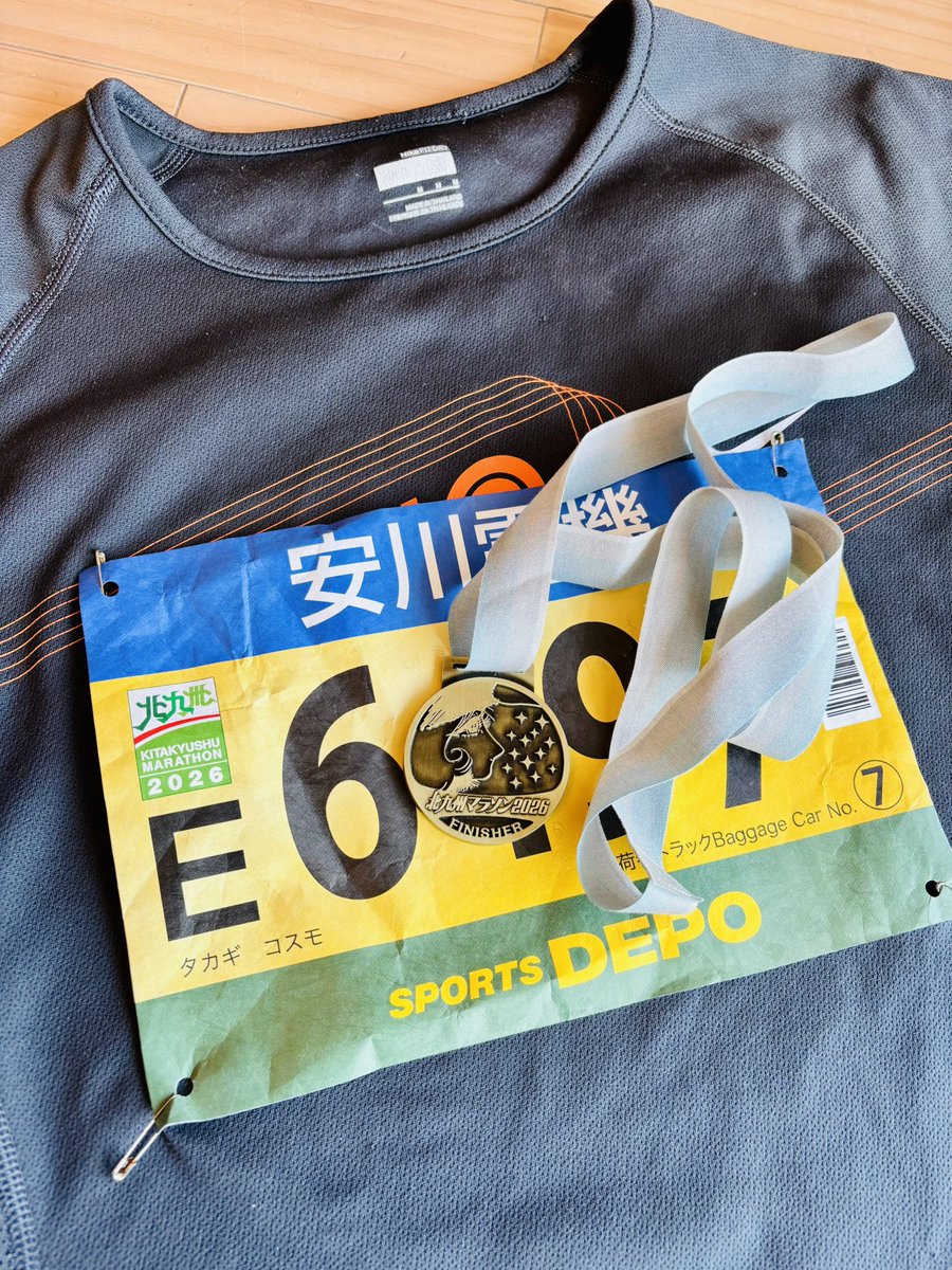 北九州マラソン🏃（42.195km）完走しました！
I finished the full marathon in my hometown!:)

現場からは以上です。