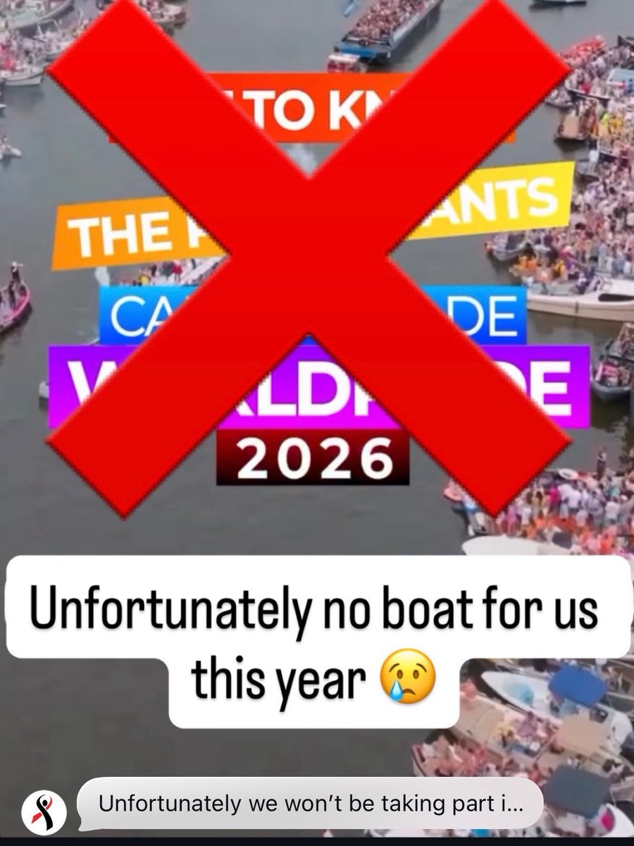 💔💔met hart en ziel
2026 has not started the way we hoped. For 2 years, we worked to enable activists to be part of World Pride in Amsterdam. Today, it is with devastation that I have to inform you that we are not selected to take part in the Canal Parade this coming World Pride
