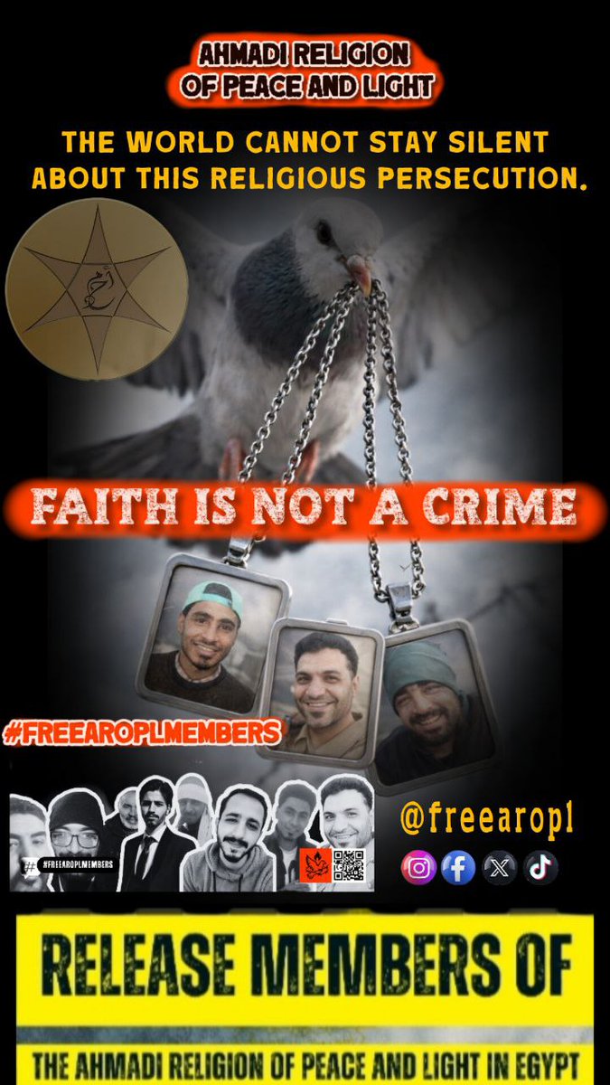آزار و اذیت دین صلح و نور احمدی یک رویدادِ موردی نیست. مصر به‌طور نظام‌مند علیه اقلیت‌های دینی تبعیض قائل می‌شود.
#FreeAROPLMembers
amnesty.org/en/documents/M…
freeahmadis.com
<a href="/EgyptDarAlIfta/">دار الإفتاء المصرية 🇪🇬</a>