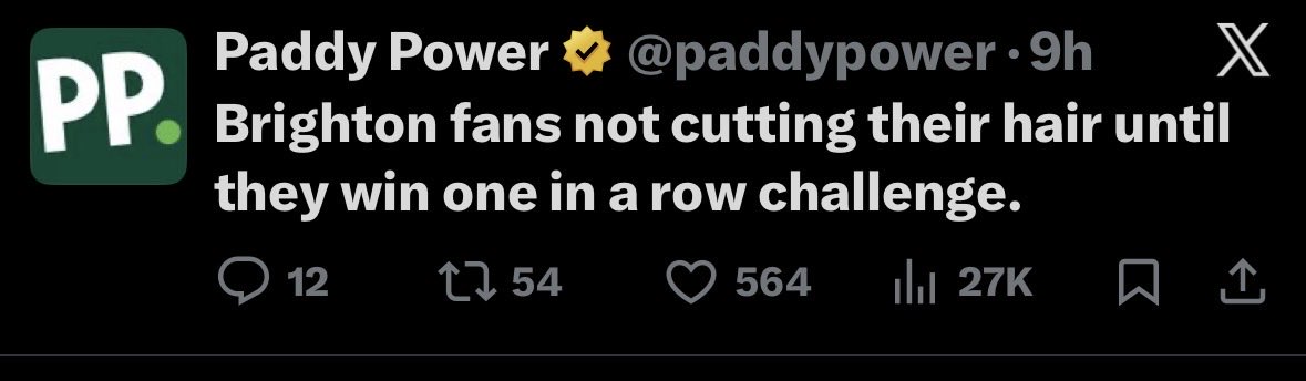 DarrenPotts01's tweet photo. It’s that bad even paddy power are taking the piss 🤦‍♂️@OfficialBHAFC https://t.co/wzC7402wHT