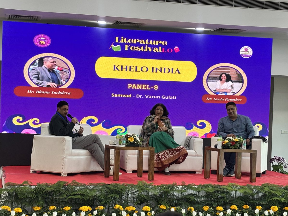 Khelo India | Dr. Geeta Parasher &amp; Bhanu Sachdeva
A conversation celebrating sports as a force that builds character, resilience and national pride.

#DULiteratureFest
#yehdeshaimera
#MinistryofEducation
#unityindiversity
#nationfirst

Keywords
LiteratureVibes
UniversityofDelhi