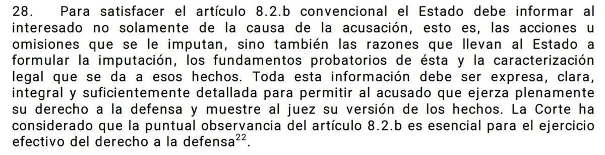 AsSleiter's tweet photo. @MORENOAREVALOA1 @JCPC_593 Principio de intimación.
CorteIDH. Caso Barreto Leiva vs. Venezuela. Fondo, Reparaciones y Costas. Sentencia del 17 de noviembre de 2009, Párr. 28. https://t.co/wvcP4hBjsH