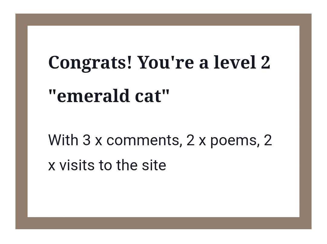 FractalizedOne's tweet photo. During my Emerald Year I've leveled to an Emerald Cat.
🥳😻💃😹🤣
—My Enoughness 🤍🌞🧲
A warm, welcoming creators community at @all_poetry ✍️👏
#AllPoetry #EmeraldCat #SpontaneousJoy #InnerChildPlayfulness #ZestForLife #Enoughness #SupernalImmediacy #EmotionalAgency https://t.co/MVFvqZaFyb