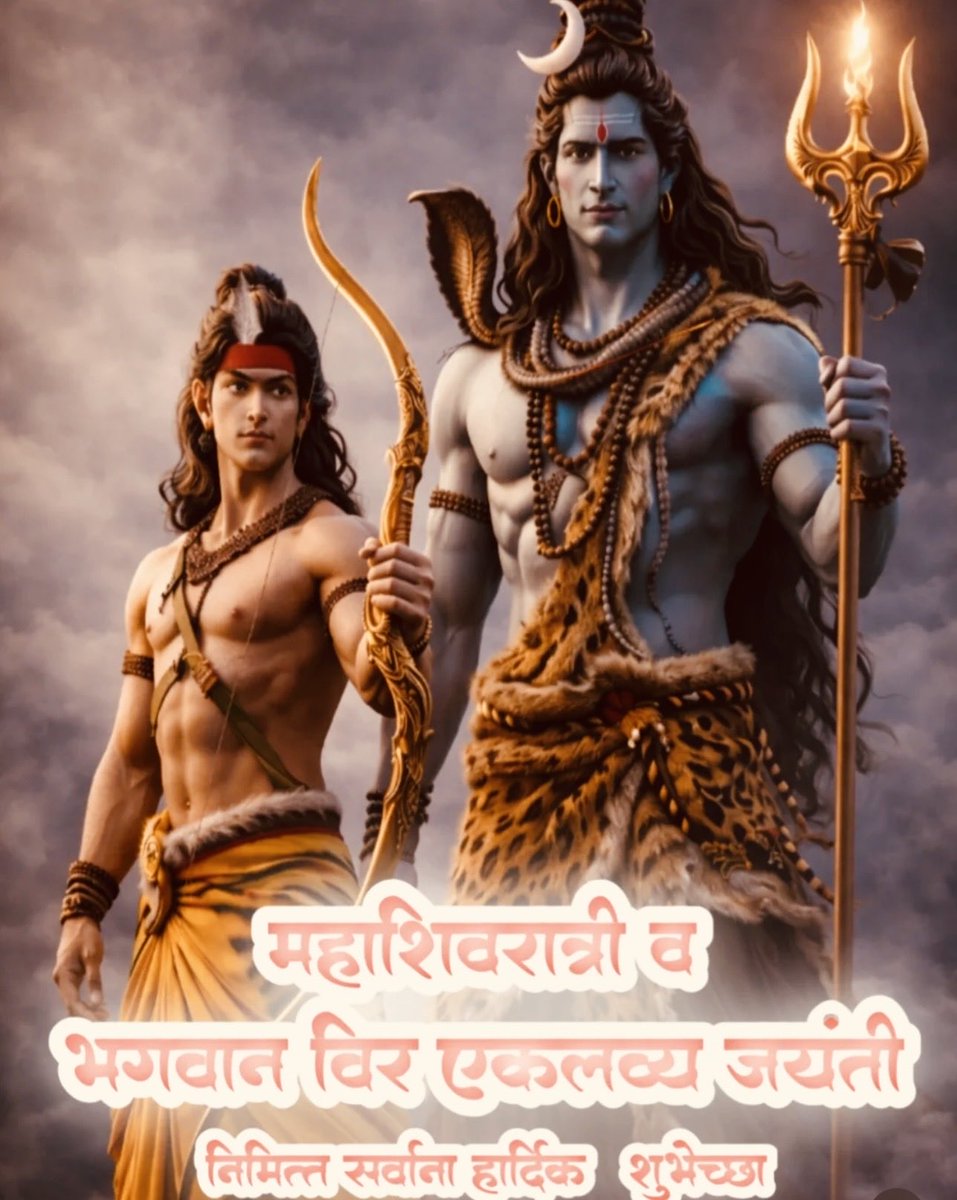 #महाशिवरात्री व महादंडनायक भगवान एकलव्य यांच्या जयंतीनिमित्त आदिम शुभेच्छा 🙏