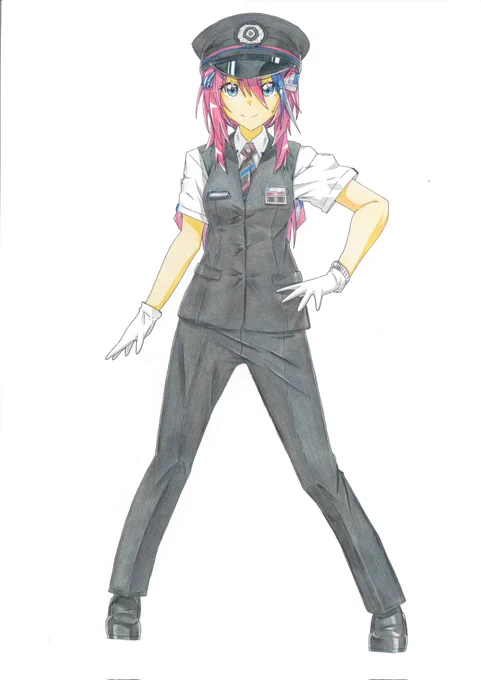 つくばエクスプレス公式制服みらいちゃん #鉄道擬人化 #フェアリーレイルウェイズ