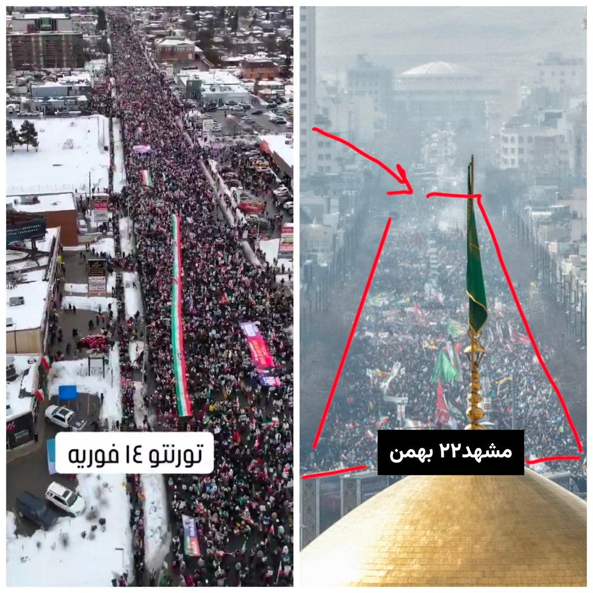 آن‌جا که قدرت مردم را فرا می‌خواند، شمار اندک می‌آید؛ آن‌جا که وطن مردم را صدا می‌زند، سیل انسان جاری می‌شود.

#IranMassacre 
#IranRevolution2026‌ 
#PahlaviForIran