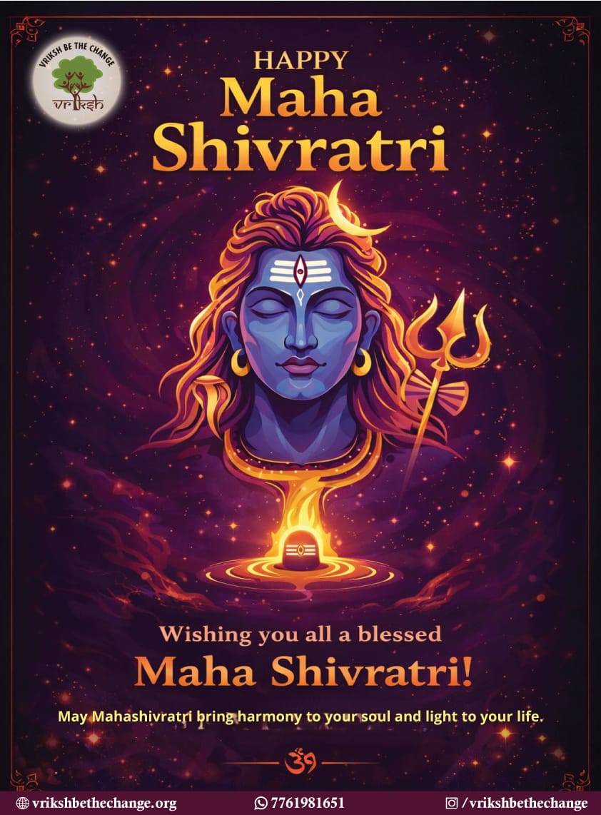 On this sacred Mahashivratri, Vriksh Be The Change prays for wisdom, strength &amp; positive transformation in every child’s life. May Lord Shiva bless our students with clarity, courage the power to build a better tomorrow through education. 
Har Har Mahadev!
#Mahashivratri #Mahadev