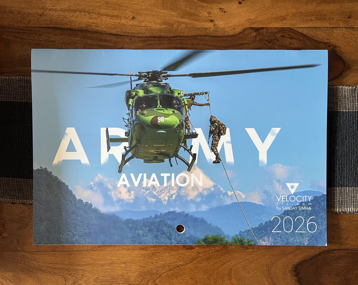 ShivAroor's tweet photo. If you love military aviation, PLEASE pick up my dear friend @VelocityTTL’s new 2026 calendar.

Flavour of the year: Army aviation ♥️

All of photos are frame-worthy when the year is over. Thank me later.

Order your copy here: https://t.co/JoFQvsDeRP https://t.co/ljU9Z9SPDZ
